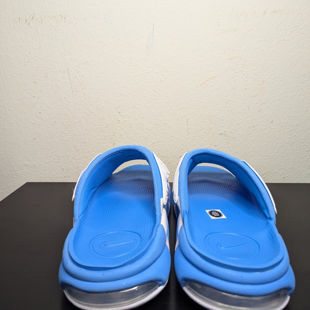 Nike Mens Sizes Air More Uptempo Slides University Blue White UNC Slippers - Picture 6 of 6